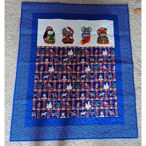 47"x39" HANDMADE patchwork Christmas quilt new